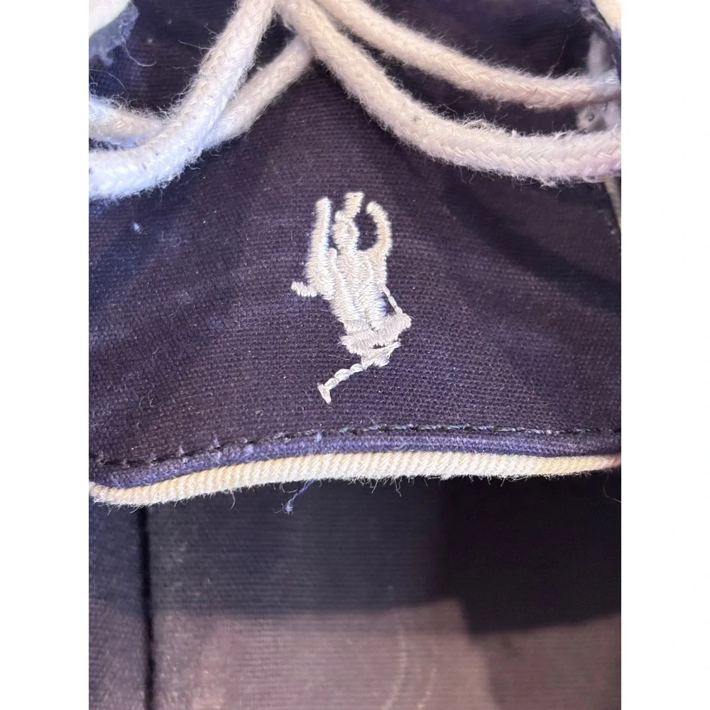 Polo Ralph Lauren Franz P Mens 10.5 D Navy Blue Canvas Boat Shoes Sneakers